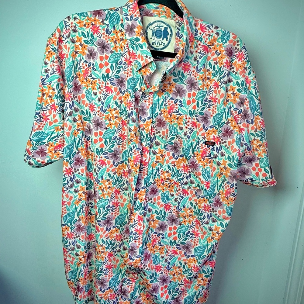 RSVLTS Vibrant Floral Button Down Shirt